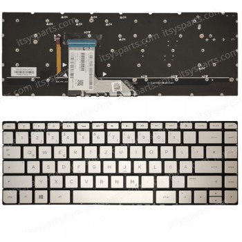 Keyboard Laptop Keyboard for HP Spectre x360 15-ap000 15t-ap000 series 841266-041 German language Silver with Backlight OEM(Ref.40782GERNOFRBL)