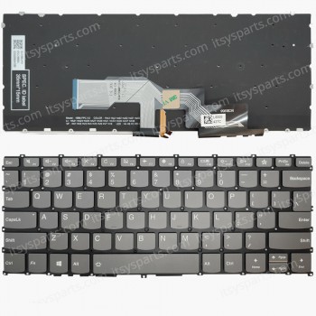 Keyboard Laptop Keyboard for Lenovo Xiaoxin Pro13 PRO-13 2019 2020 US layout Grey with Backlight OEM(Ref.40784USNOFRBL)