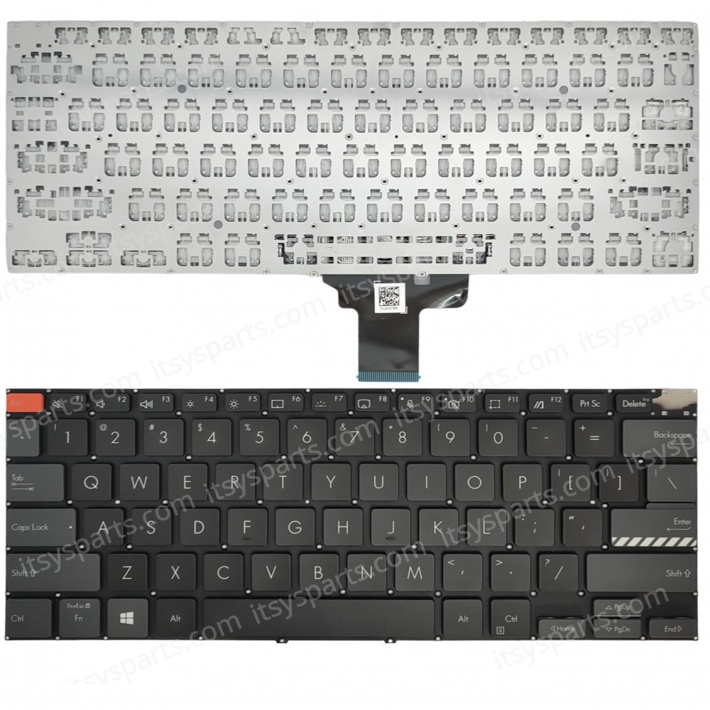 Keyboard Laptop Keyboard for ASUS pro 14 m3400 M3400QA red ESC key Black 1603UK00 ASM20P2 0KNB0-1603UK00 OEM(Ref.40764US)
