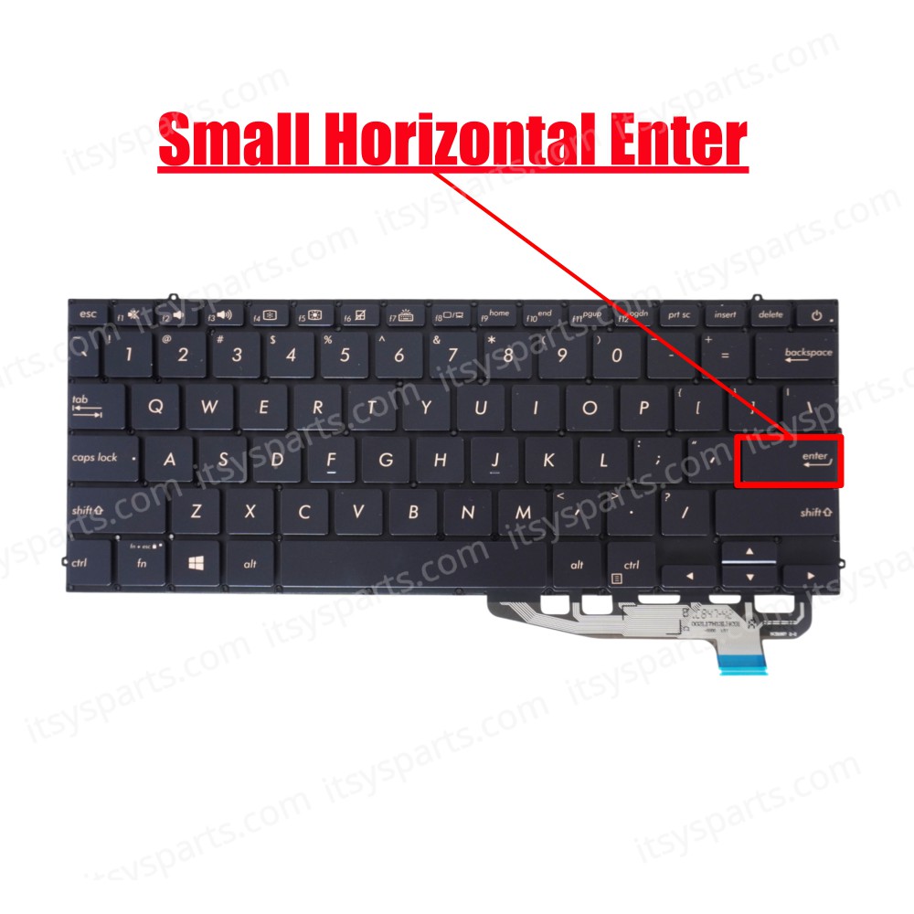 Laptop Keyboard ASUS ZenBook S UX391U UX391U UX391F UX391FA UX391UA ASM17H1 0KN1-3V2UK12 0KNB0-2606UK00 Backlit US Layout OEM (Ref. 40631USBACKLIT)