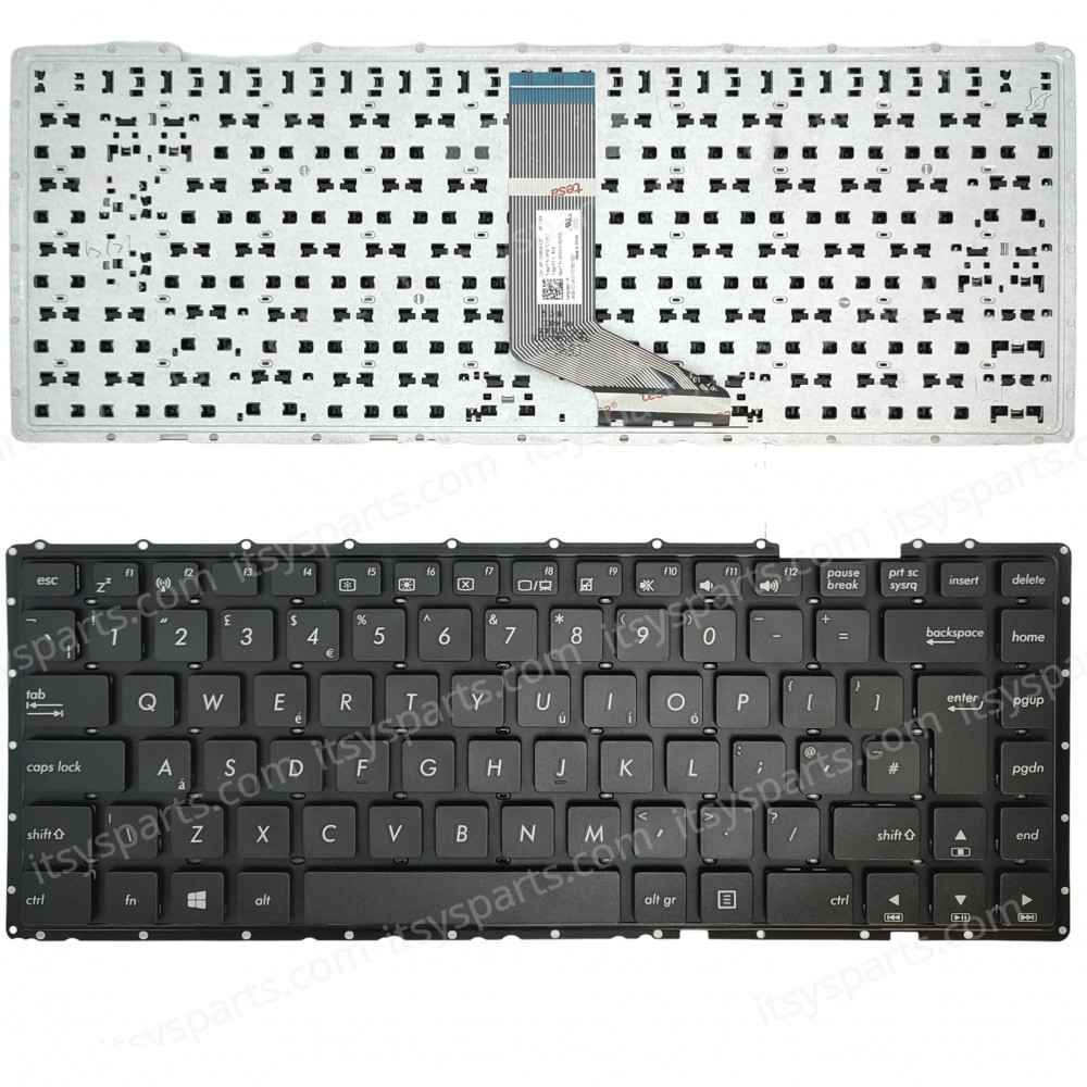 Keyboard Laptop Keyboard for ASUS P2420 P452 P453 UK Layout Black OEM(Ref.40797UKNOFR)