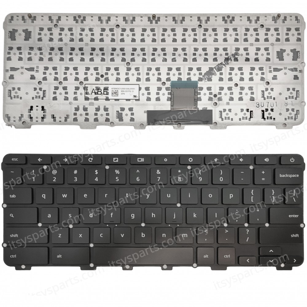 Keyboard Laptop Keyboard for HP Chromebook 11 cb2 NSK-G31PQ US Layout Black OEM(Ref.40798USNOFR)