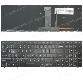 Keyboard Laptop Keyboard for Clevo KINGBOOK with backlight Black and White Keys OEM(Ref.40800USBL)