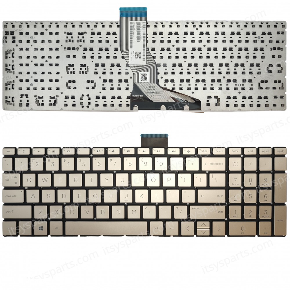 Keyboard Laptop Keyboard for HP ENVY X360 15M 15-BP00 15-BP015 15-BS 15-BW 250 G6 15-CC 17-AE 15-CK 15-BP 15-CD US Layout Gold OEM(Ref.40801USNOFRAME)