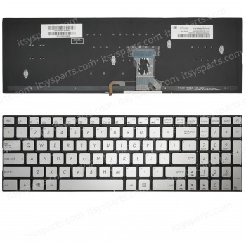 Keyboard Laptop Keyboard for ASUS N501 N501JW G501 UX501J US Layout Silver with Backlit OEM(Ref.40802USNOFRSILBL)