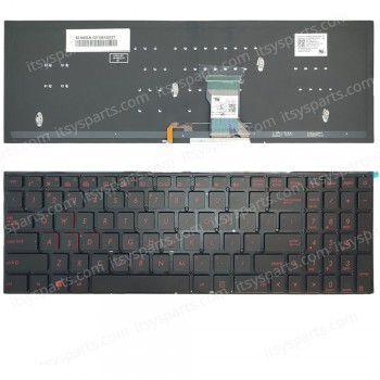 Keyboard Laptop Keyboard for ASUS Q501 N501VW G501VW US layout red keys OEM(Ref.40805USNOFRBL)
