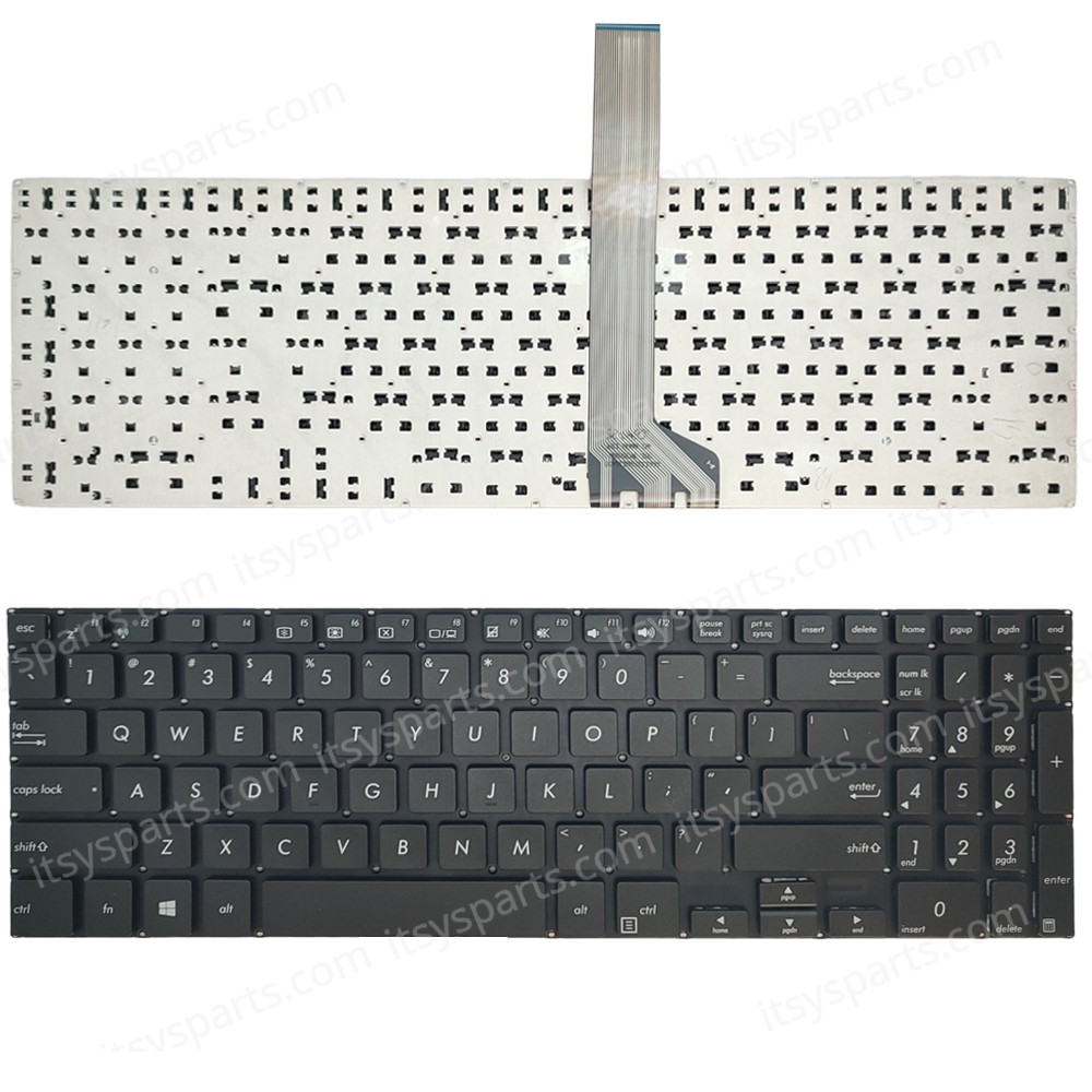 Keyboard Laptop Keyboard for Asus P4540UQ P4540 0KN1-131US12 0KNX0-6100US00 MP-12N33US-5282 US layout Black OEM(Ref.40806USNOFR)