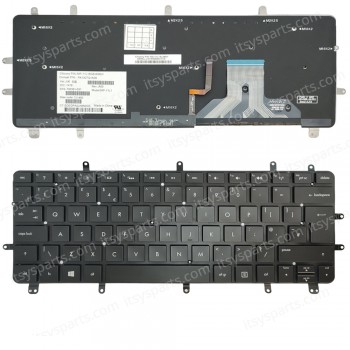 Keyboard Laptop Keyboard for HP SPECTRE XT TOUCHSMAR 13-2000 13-2002TU US layout Black with Backlight OEM(Ref.40811UKNOFRBL)