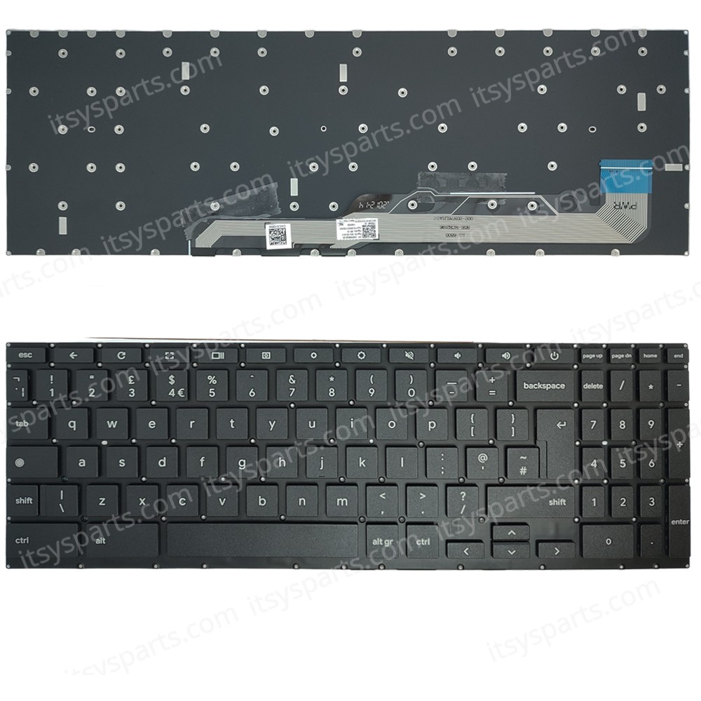 Keyboard Laptop Keyboard for ASUS Chromebook CM1500 CX1400 Flip ASM20N86GB-528 0KN1-D81UK12 0KNX0-5100UK00 90NX05A1-R31CB0 UK layout Black OEM(Ref.40813UKNOFR)