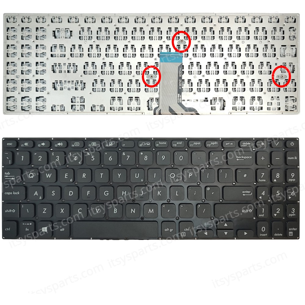Keyboard Laptop Keyboard for Asus vivobook S530 S530UA S530UA S530UN S530FA S5300F S5300FN S530FA-EJ335T US layout Black OEM(Ref.40814USNOFR)