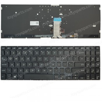 Keyboard Laptop Keyboard for Asus vivobook S530 S530UA S530UN S530FA S5300F S5300FN S530FA-EJ335T US layout Black with Backlight OEM(Ref.40814USNOFRBL)