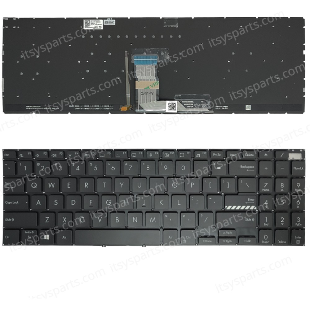 Keyboard Laptop Keyboard for ASUS Vivobook Pro M3500 M3500Q M3500QC M3500QA US layout Black with Backlight OEM(Ref.40817USNOFRBL)