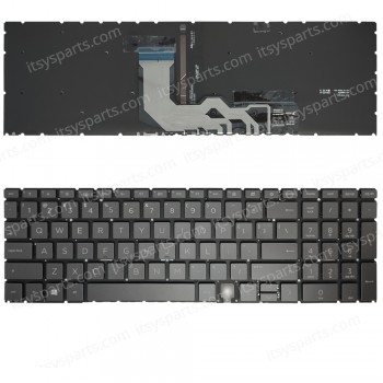 Keyboard Laptop Keyboard for HP ENVY X360 15-ED 15M-ED 15-AG 15-EE 15M-EE 17-CG 17T-CG 17M-CG US layout Grey with Backlight OEM(Ref.40818USNOFRBL)