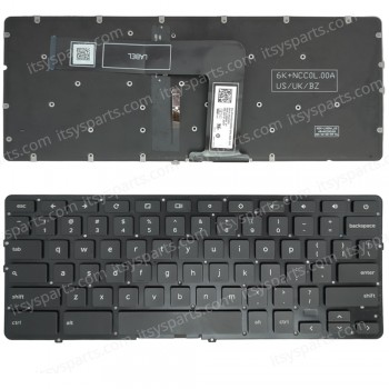 Keyboard Laptop Keyboard for Dell Chromebook 13 7310 13-7310 NVHD0 0NVHD0 US layout Black OEM(Ref.40820USNOFRBL)