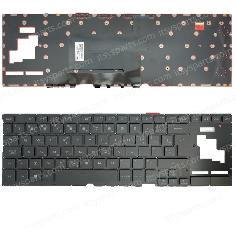 Keyboard Laptop Keyboard for Asus RoG Zephyrus GX701 GX701GV GX701GW GX701GX GX701GWR GX701GXR GX701GVR GX701LV GX701LWS GX701LXS US layout Black with Backlight OEM(Ref.40825GRNOFRBL)