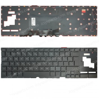 Keyboard Laptop Keyboard for Asus RoG Zephyrus GX701 GX701GV GX701GW GX701GX GX701GWR GX701GXR GX701GVR GX701LV GX701LWS GX701LXS US layout Black with Backlight OEM(Ref.40825GRNOFRBL)