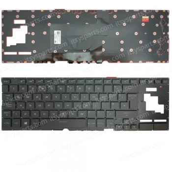 Keyboard Laptop Keyboard for Asus RoG Zephyrus GX701 GX701GV GX701GW GX701GX GX701GWR GX701GXR GX701GVR GX701LV GX701LWS GX701LXS US layout Black with Backlight OEM(Ref.40825UKNOFRBL)