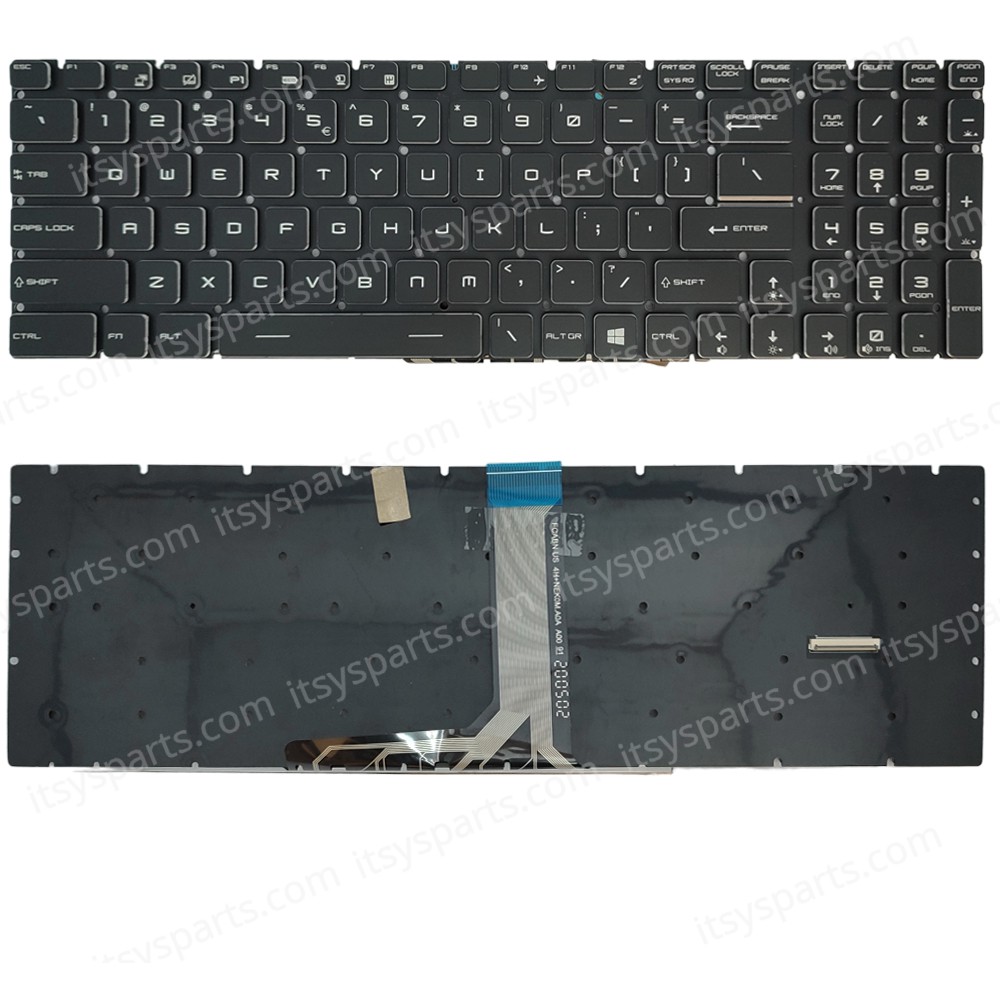 Keyboard Laptop Keyboard for MSI GE75 Raider GS75 Stealth GL75 GP65 GP75 Leopard Series GE63 Raider RGB 8RE 8RF GE73 Raider 8RE 8RF US layout Black with Backlight OEM(Ref.40828USNOFRBL)