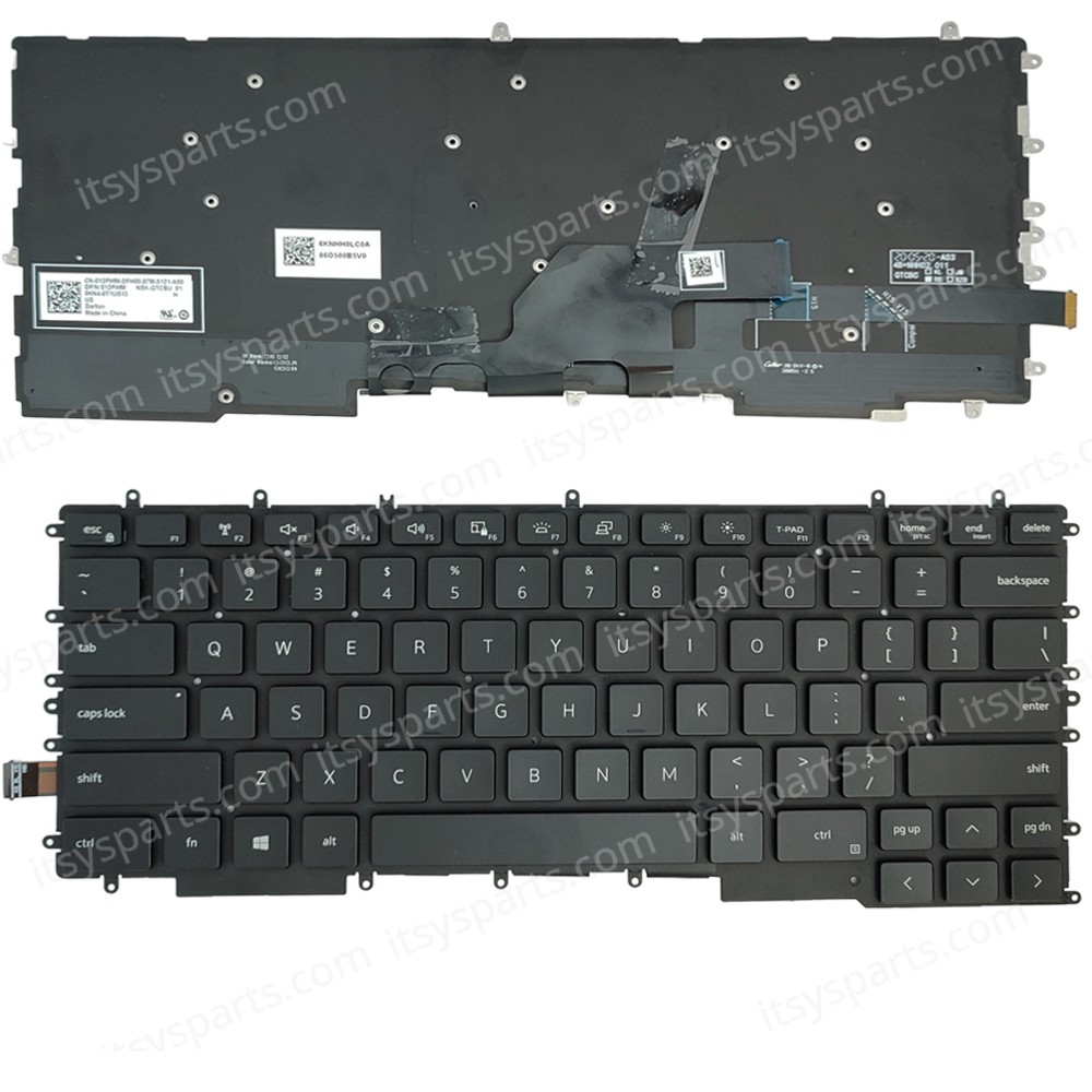 Keyboard Laptop Keyboard for Dell G Series G7 7500 12PWM 012PWM US layout Black with Backlit OEM(Ref.40830USNOFRBL)