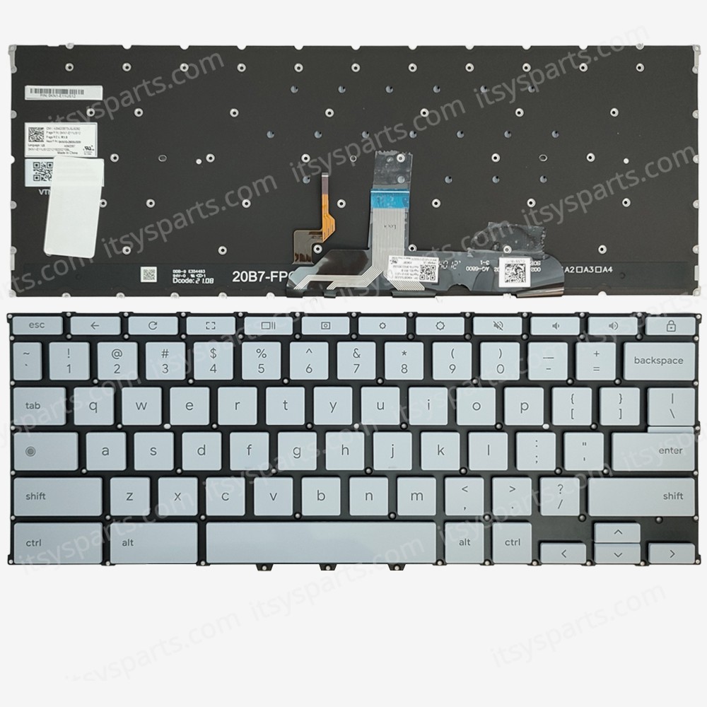 Keyboard Laptop Keyboard for ASUS Chromebook Flip CX5 CX5400 CX5400FMA 0KN1-D51US12 US layout Silver with Backlight OEM(Ref.40838USNOFRBL) 