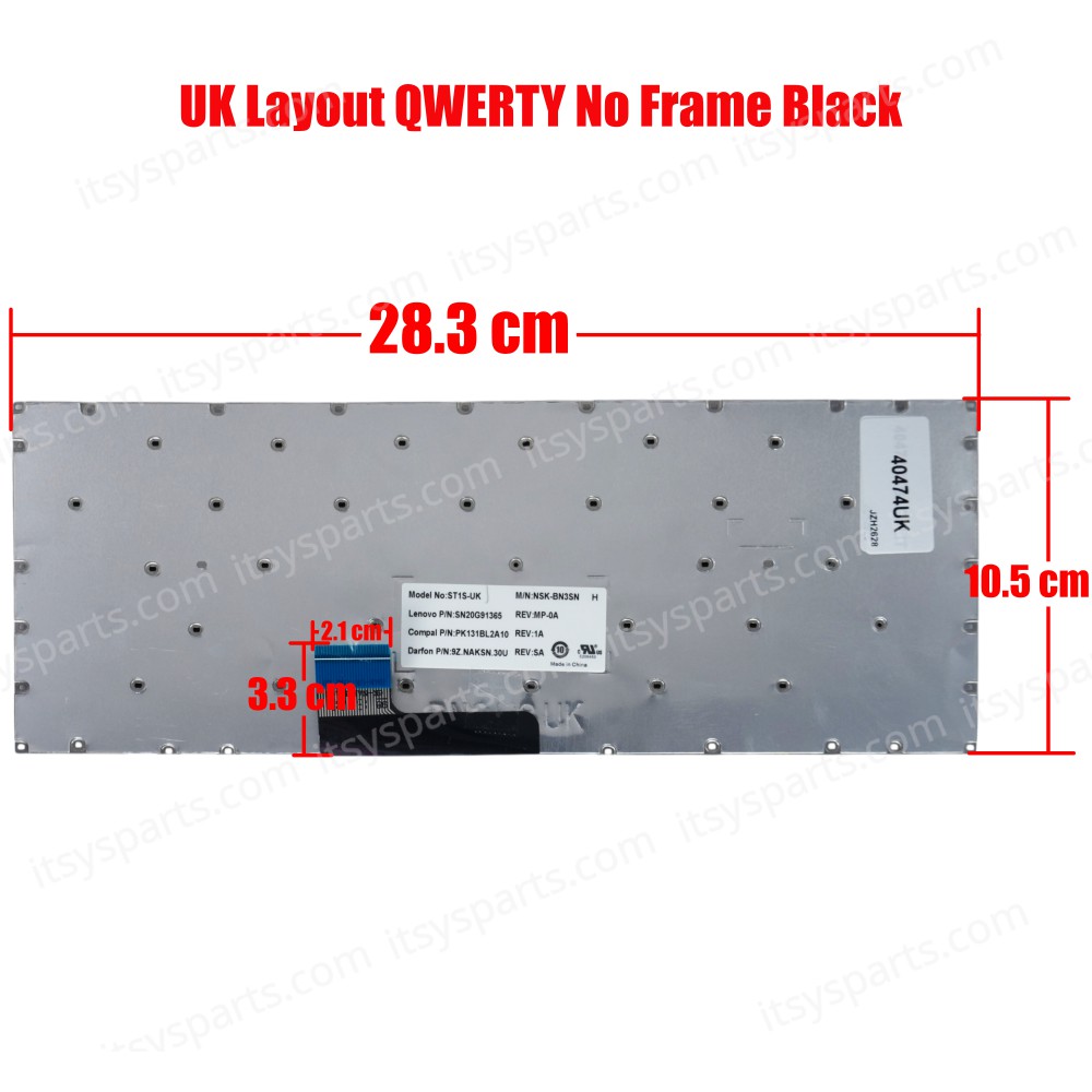 Keyboard Laptop Keyboard for Lenovo YOGA 2 13 YOGA 3 14 700-14ISK E31-70 E31-80 UK layout Black OEM(Ref.40474UK) 