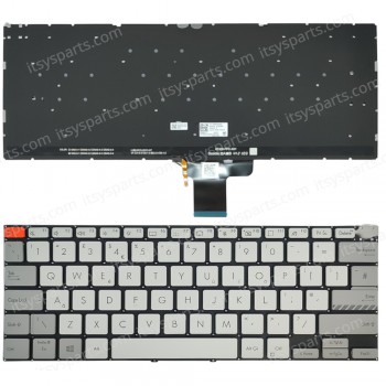 Keyboard Laptop Keyboard for ASUS pro 14 m3400 M3400QA red ESC key 1603UK00 ASM20P2 0KNB0-1603UK00 OEM(Ref.40764UKWHITEBL)