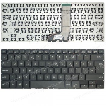 Keyboard Laptop Keyboard for ASUS X411 X411 X411U X411UQ X411SC X411UV X411UA X411UN X411UF X406 S4200 UA S4200UN S4200UQ UK layout Black OEM(Ref.40815UKNOFR)
