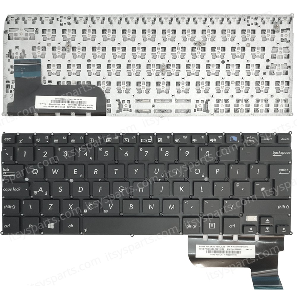 Keyboard Laptop Keyboard for Asus Taichi21-CW002H Taichi21-CW009H 0KNB0-1621UK00 0KN0-NB1UK13 9Z.N8KBU.30U UK layout Black OEM(Ref.40843UKNOFR) 