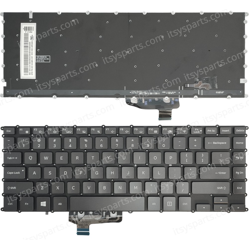 Keyboard Laptop Keyboard for Samsung 940X5N 940X5M NP940X5N NP940X5M BA59-04218A 9Z.NAQN.B01 US layout Black with Backlit OEM(Ref.40844USNOFRBL) 