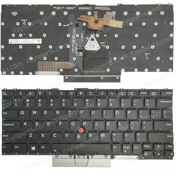 Keyboard Laptop Keyboard for Lenovo thinkpad X1 titanium 9th US layout Black with Backlight and Pointer OEM(Ref.40846USNOFRBL) 