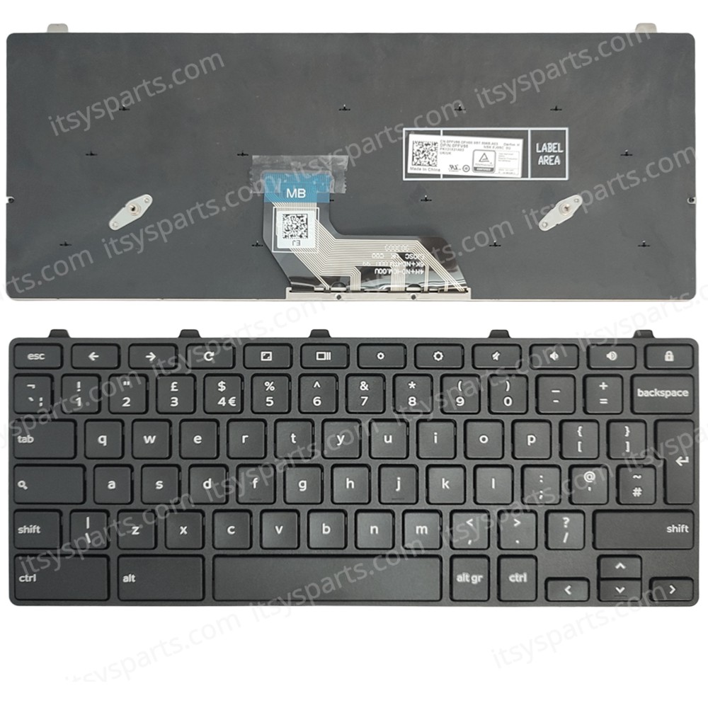 Keyboard Laptop Keyboard for Dell Latitude 11-3189 3180 3380 0PFV66 PFV66 US layout Black OEM(Ref.40847UK) 