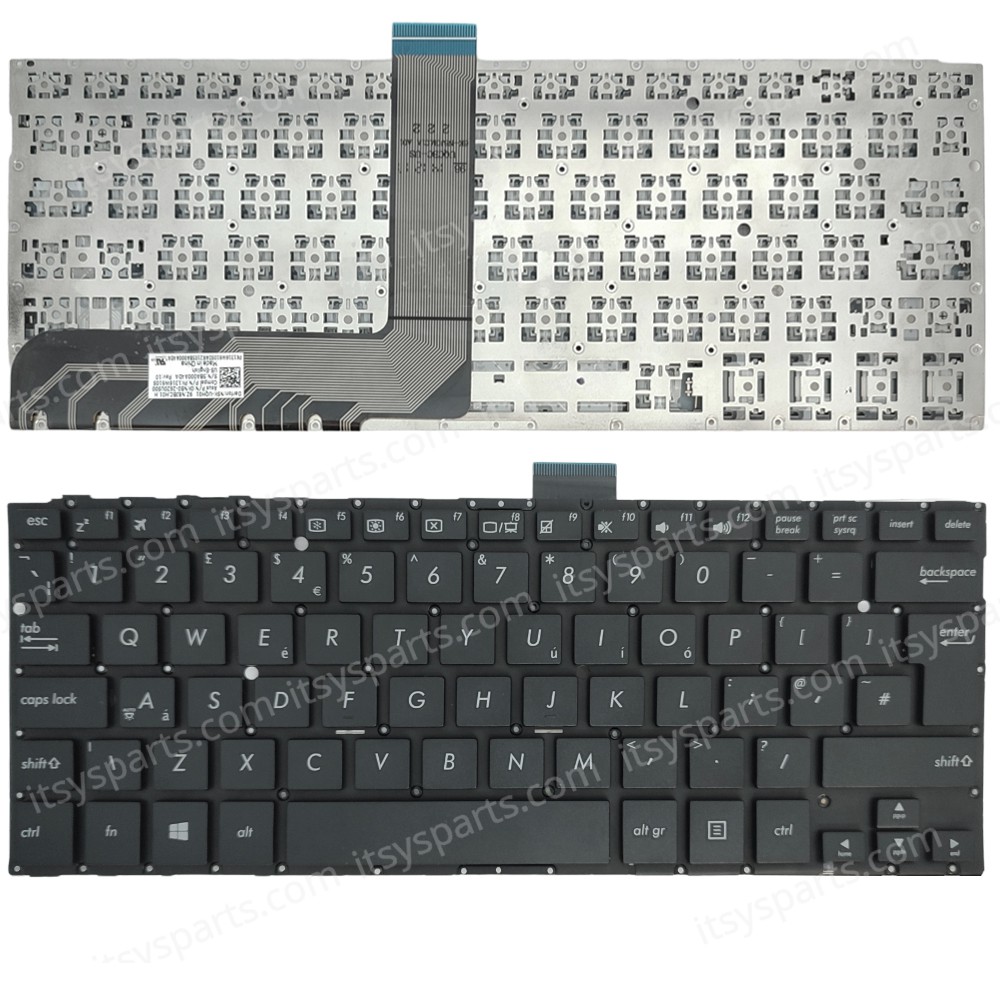 Keyboard Laptop Keyboard for ASUS Vivobook Flip Q302LA P302LJ TP300LA TP300LD TP301UA Q304UA UK layout Black OEM(Ref.40792UKNOFR)