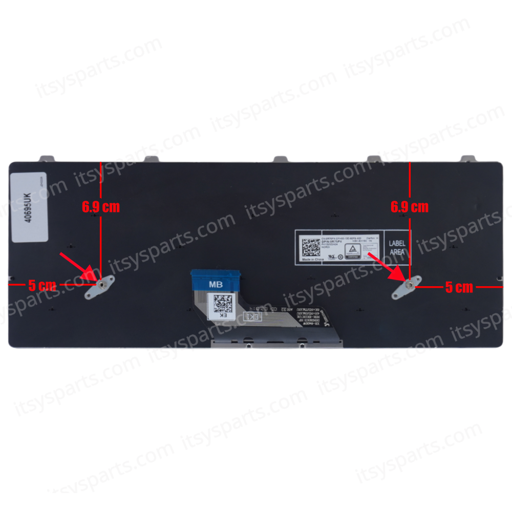 Laptop Keyboard - Keyboard for Dell Latitude 3180 3189 3380 series 0D4VF8 D4VF8 (Ref. 40695UK)