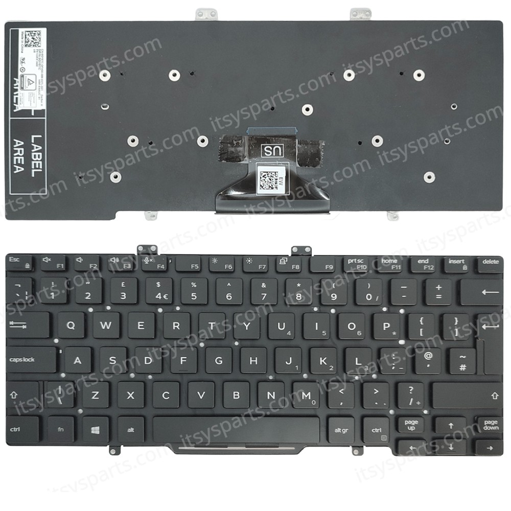 Keyboard Laptop Keyboard for Dell Latitude 3400 5400 5401 5401 5411 5410 7400 JJVWV 0JJVVWV Black UK layout OEM(Ref.40770UK)