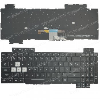 Keyboard Laptop Keyboard for ASUS Strix Scar GL704 GL704GV GL704GM GL704GW US layout Black with RGB Backlight OEM(Ref.40850USNOFRBL) 