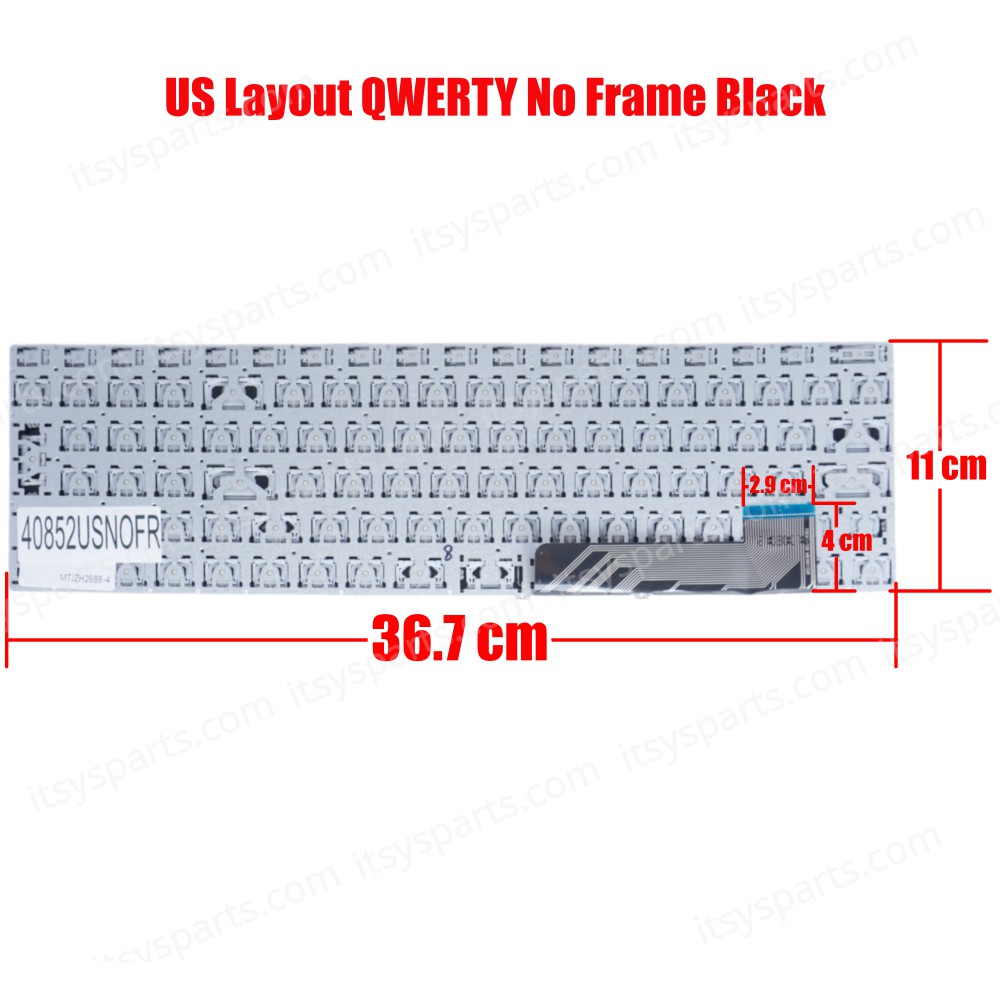 Laptop Keyboard for Gateway 15 GWTN156 GWTN156-1 GWTN156-4 GWTN156-5 GWTN156-7 GWTN156-9 GWNC31514-BK N15CS9 YXT-93-222 MB3661028 US No Frame Black ( SKU.40852USNOFR ) 