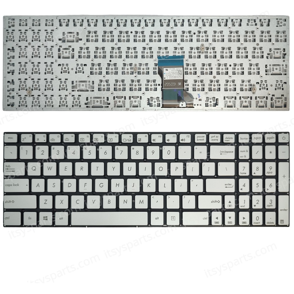 Keyboard Laptop Keyboard for ASUS 0KNB0-6720UI00 AEBK5R01020 9Z.N8SBQ.V0G NSK-USUPQ 1D 0KNB0-662MUS00 9Z.N8SPQ.U1D NSK-USVBQ 01 AEBK5U02020 OEM(Ref.40805USSILNOFR)