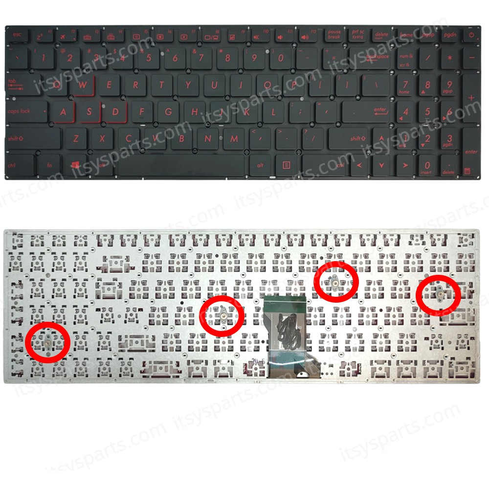 Keyboard Laptop Keyboard for ASUS 90NB0871-R31AR0 90NB0871-R32AR0 90NB0871-R31BE0 90NB0871-R31BG0 90NB0871-R32BG0 90NB0871-R32CZ0 90NB0871-R31FS0 OEM(Ref.40802USNOFR)