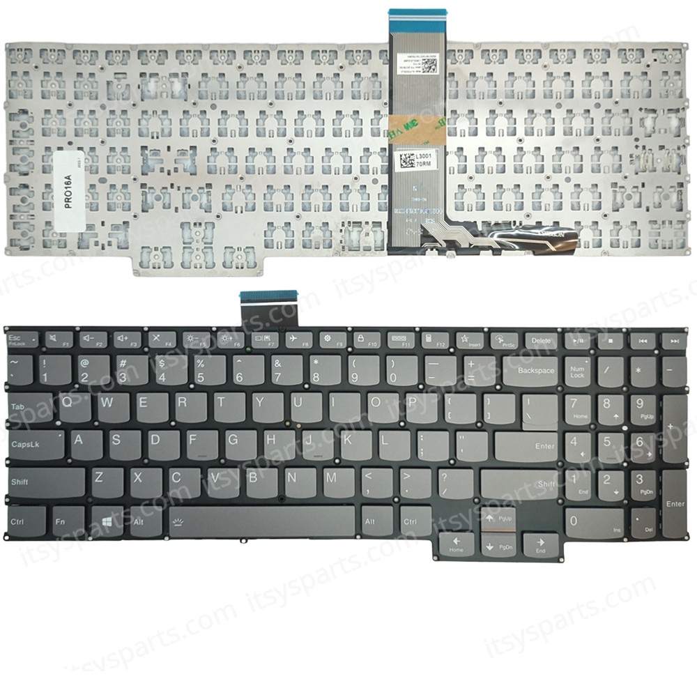 Keyboard Laptop Keyboard for Lenovo Xiaoxin PRO 16A 16L Air15 Air 15 US layout Grey OEM(Ref.40854USNOFR) 