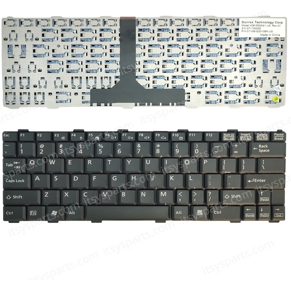 Keyboard Laptop Keyboard for Fujitsu Q2010 Q2010C CP286804-01 US layout Black OEM(Ref.40857US) 