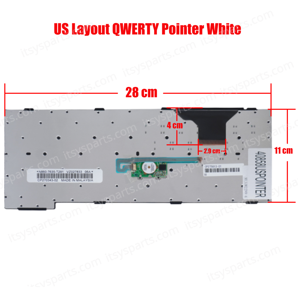 Laptop Keyboard for Fujitsu E8010 E8110 E8210 E8310 E8410 E8420 US Pointer White ( SKU.40858USPOINTER ) 