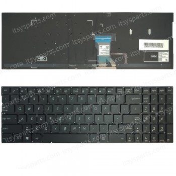 Keyboard Laptop Keyboard for ASUS Q552 Q524 Q524U Q551 Q503 Q504 Q502 Q553UB US layout Black with Blacklit OEM(Ref.40860USNOFRBL) 