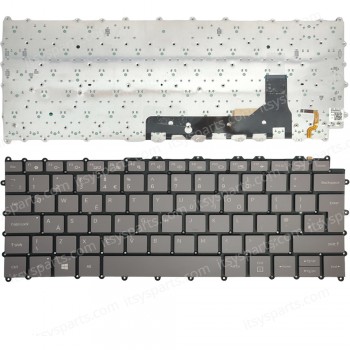 Keyboard Laptop Keyboard for Samsung Galaxy Book S NP767XCM K01US K02US UK Grey with Backlit OEM(Ref.40866UKNOFRBL) 