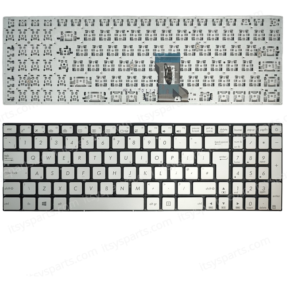 Keyboard Laptop Keyboard for ASUS N501 N501JW G501 UX501J UK Layout Silver OEM(Ref.40802UKNOFRSIL)