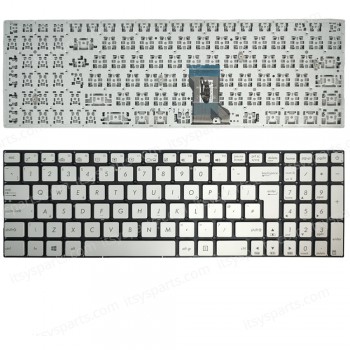 Keyboard Laptop Keyboard for ASUS N501 N501JW G501 UX501J UK Layout Silver OEM(Ref.40802UKNOFRSIL)