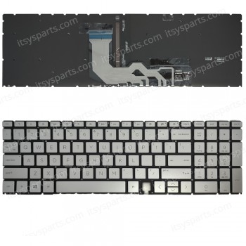 Keyboard Laptop Keyboard for HP ENVY X360 15-ED 15M-ED 15-AG 15-EE 15M-EE 17-CG 17T-CG 17M-CG US layout Silver with Backlight OEM(Ref.40818USSILNOFRBL)