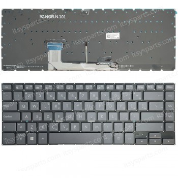 Keyboard Laptop Keyboard for ASUS ProArt StudioBook Pro W700G3T G2T W700G1T W700GV W700TA GR Black with Backlit OEM(Ref.40868GRNOFRBL) 