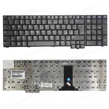 Keyboard Laptop Keyboard for HP 8710P 8710w PK1300X04H0 PK13ZKF2X00 PK1300X06G0 UK OEM (Ref.40871UK) 