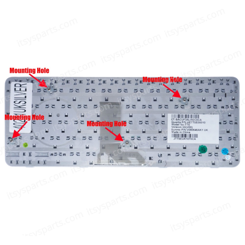 Laptop Keyboard TX1003AU TX1009AU TX2051XX TX2510EA V062326AS1 6073B0023401 (Ref.40211UKSILVER)