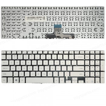 Keyboard Laptop Keyboard for Samsung NP500R5M BA61-02999A BA98-00691B US White OEM (Ref.40877USNOFR) 